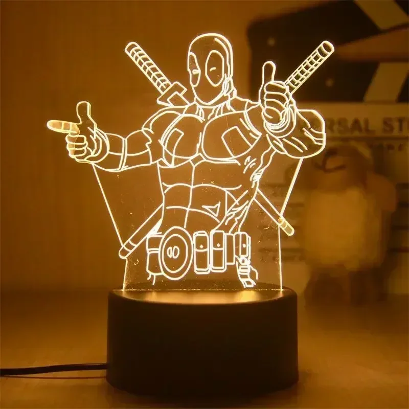 thumbnail image 1 of Figuras de acción de Disney Marvel Spiderman con luces LED nocturnas, modelo de Iron Man de Los Vengadores, lámpara 3D para niños, juguetes, regalo de cumpleaños para niños, 1 of 5
