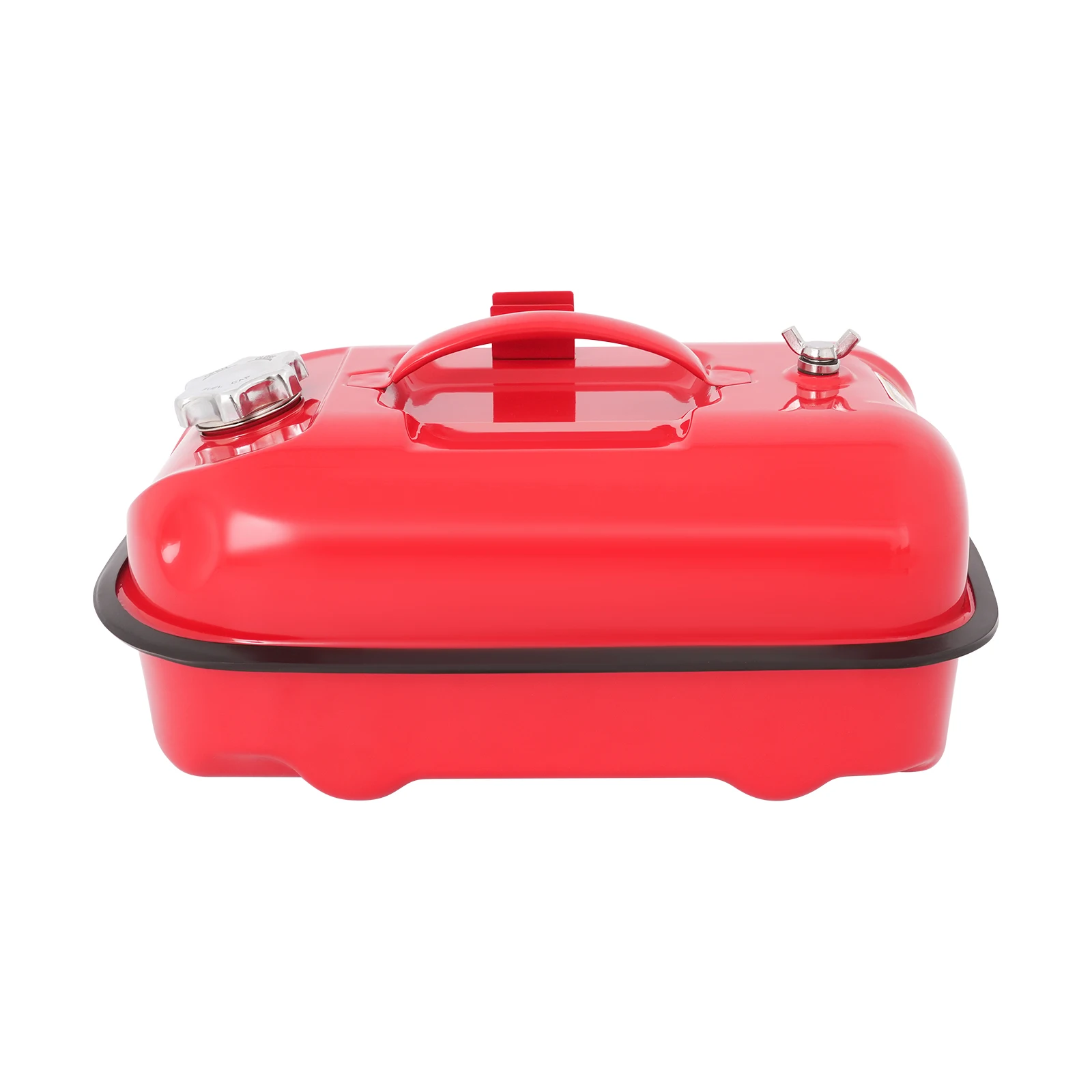 2,2-Gallonen-RV-Kraftstofftank, tragbarer horizontaler Öltank mit drehbarem Tankdeckel, bodenstehend, rot, für Stromversorgungsanlagen im Freien – Detail 5