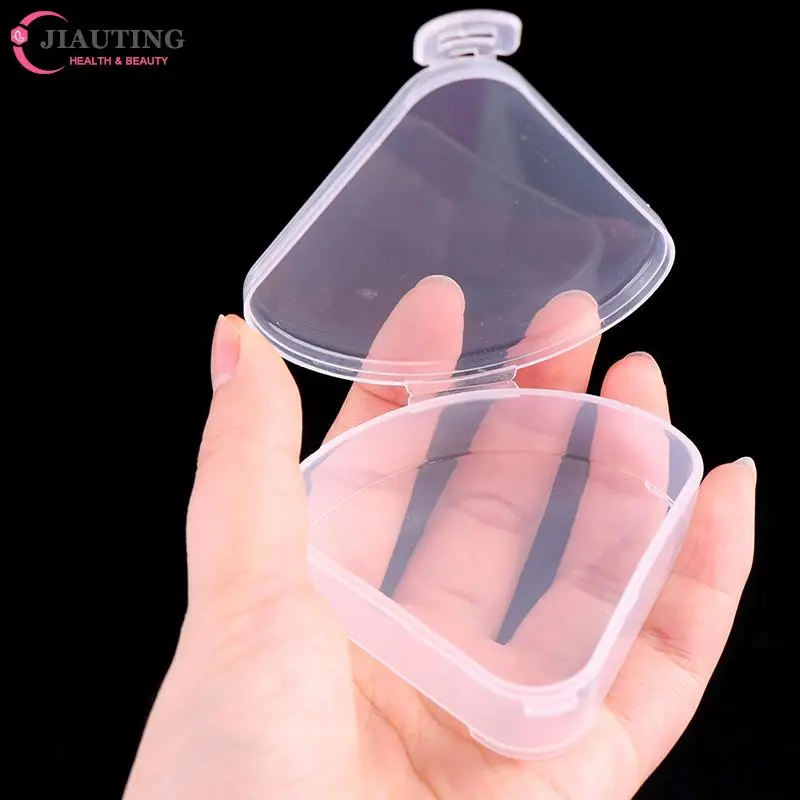 Makeup Bag 1PCS Puff Box Case Triangle Puff Triangle Transparent Cosmetic Bag Portable Travel Cosmetic Bags Brush Storage Case