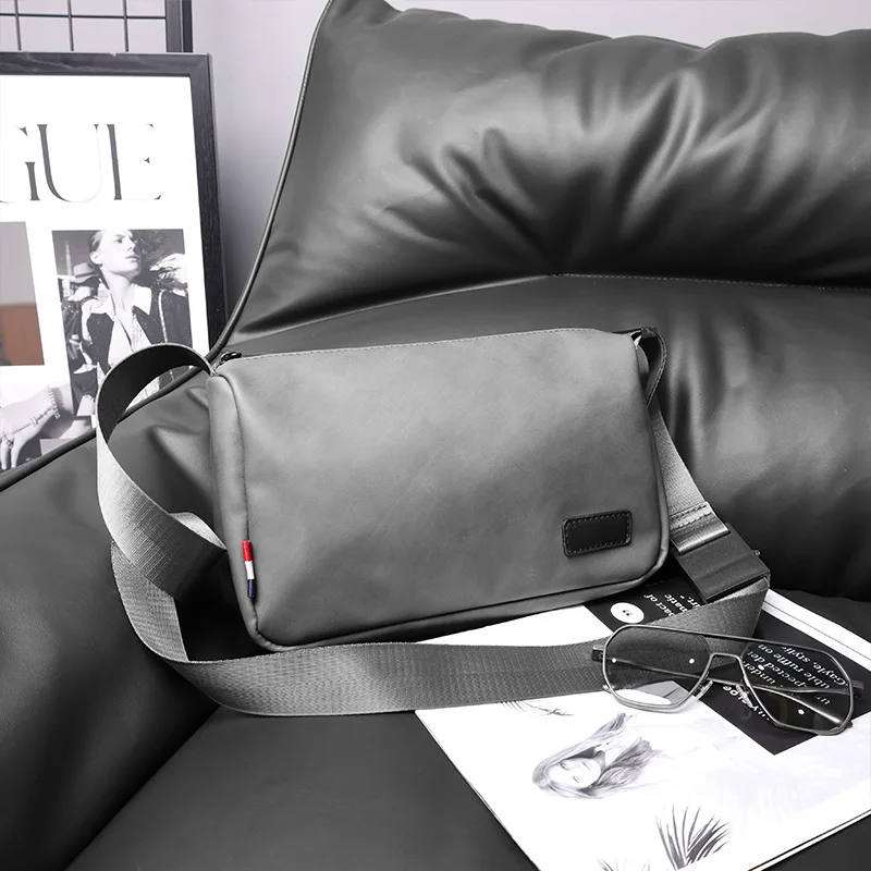 Frosted Pu Leather Crossbody Bag Men Retro Fashion Men\'s Shoulder Messenger Bag Daily Square Bag Riding Back Pack Shoulder Bags