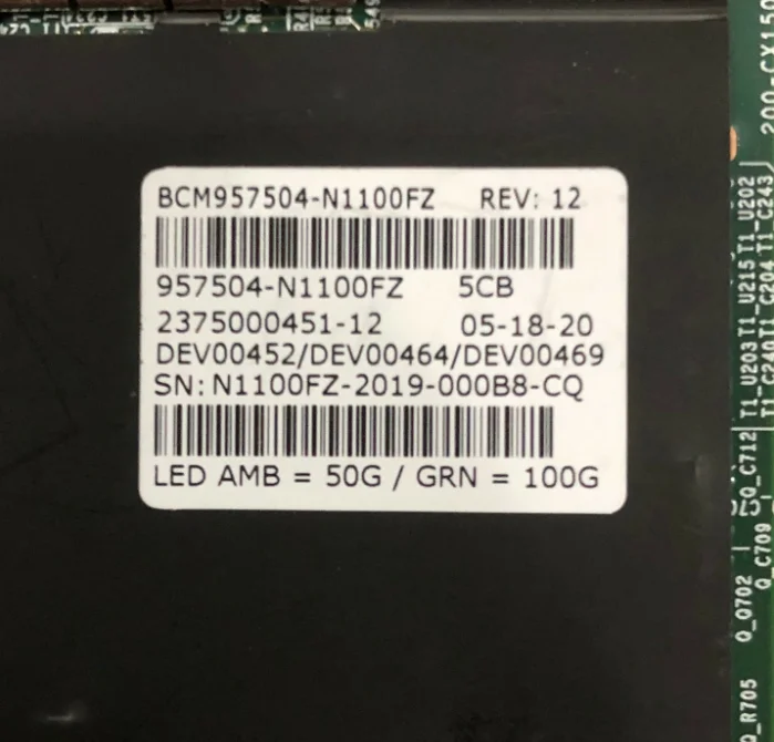 OCP 3.0 이더넷 어댑터, NetXtreme E, 100Gbps, 100 BCM957504, 100GbE