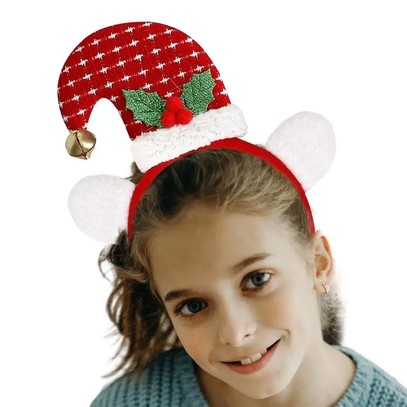 

Christmas Headbands Christmas Hat Santa Claus Hairband Christmas Girl Favor Gifts Head Band Merry Christmas Decor