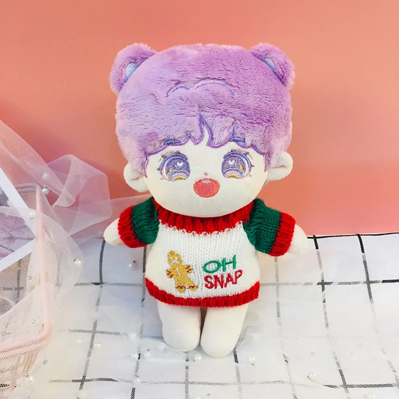 Doll Clothes for 20cm Idol Dolls Plush Star Doll's Clothing Sweater Stuffed Toy Outfit for Cotton Dolls Accessories DIY Gifts 4