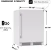 Presrv 24 Inch Outdoor Wine Fridge & Beverage Refrigerator Single Zone Under Counter Drink Chiller Freestanding Stainless Steel 3