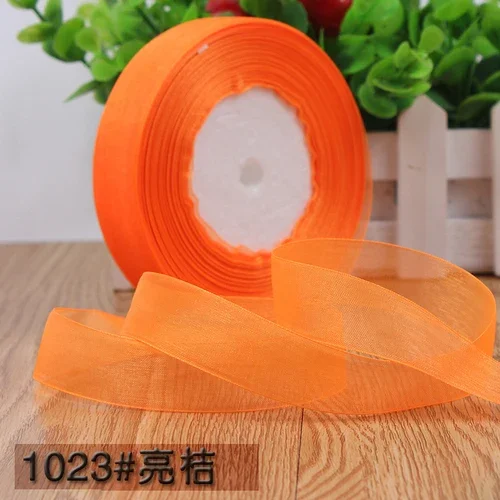 Organza Chiffon Ribbon for Decoration and Crafting - 50 Yards