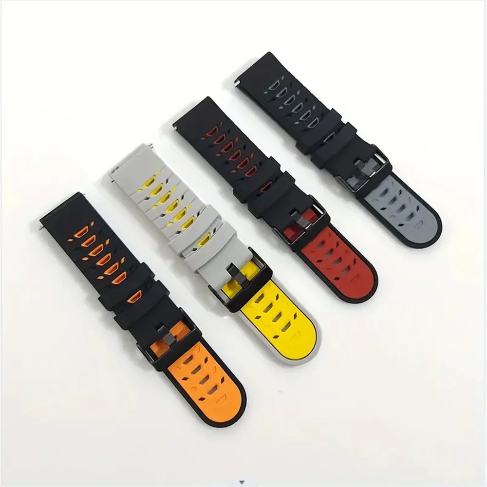 Silicone Sports Watchband - 22mm Strap
