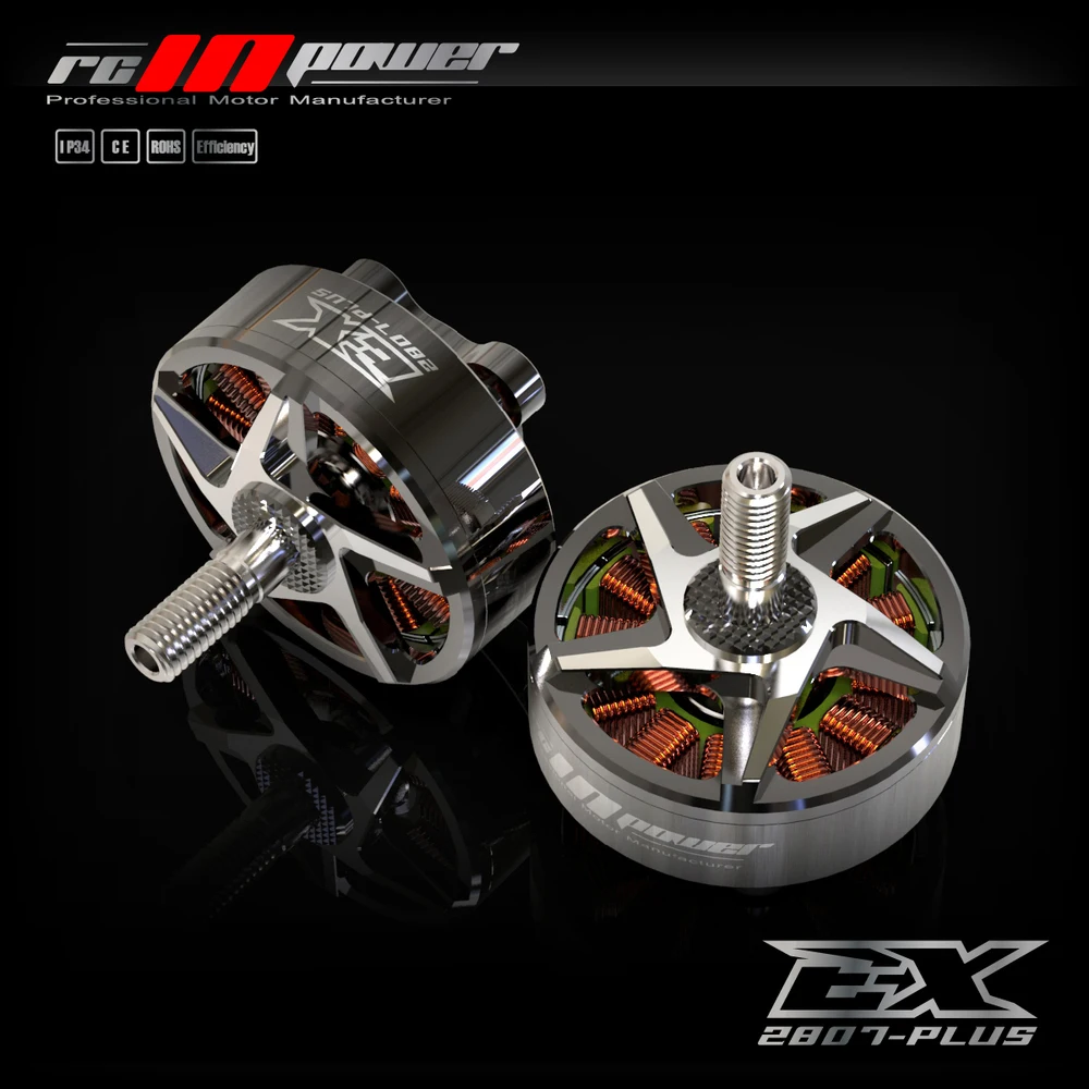 RCinpower EX2807 1300KV FPV 브러시리스 모터 6-7인치 장거리 및 프리스타일 FPV 드론용 4-6S 리포 984W 최대 출력 48g