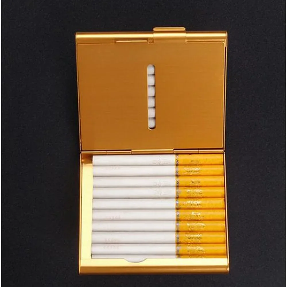Ultra-thin Clamshell Cigarette Case 20 Sticks Aluminum Alloy Creative Folio Mens Personalized Custom Lettering Cigarette Case