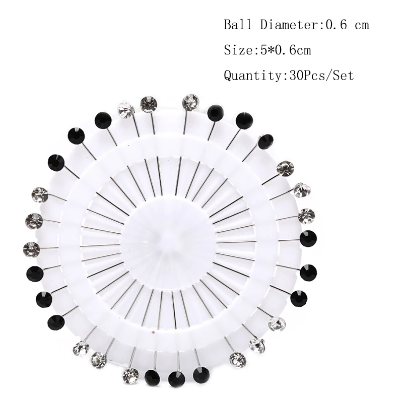 12PCS Cute Hijab Pins - Crystal Rhinestone Ball Brooch Pins For Scarves & Shawls - View #13