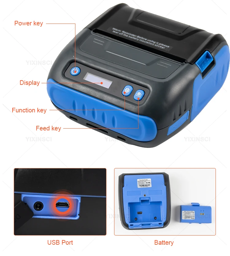 small photo printer Newest Type-C Mini Thermal Printer POS Bluetooth Receipt Bill Label printer Impresora Portátil 80mm Portable Sticker Printer best portable photo printer
