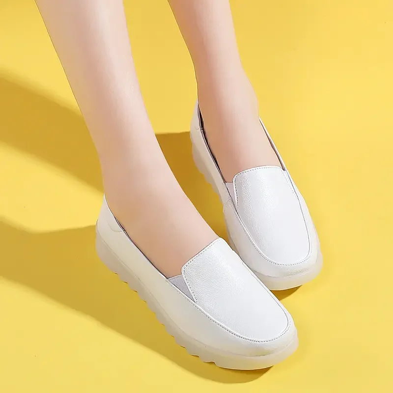 New Women's Nursing Shoes White Jelly Base Sneakers Walking Shoes Comfortable Balance Casual Footwear Luxury Brand for Woman