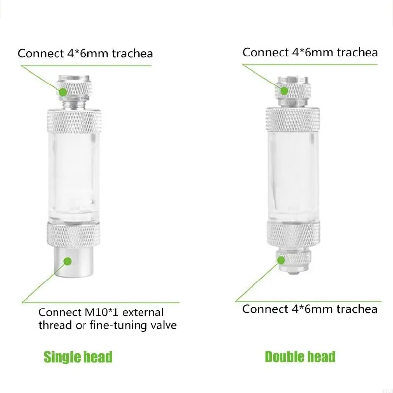 B0KB Aquarium Check Valve-Regulator Fish for Tank CO2 Bubble Counter Aquarium Diffuse