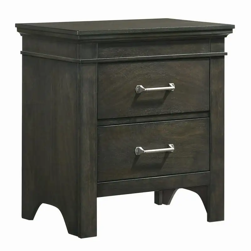 

2-drawer Nightstand Bark Wood