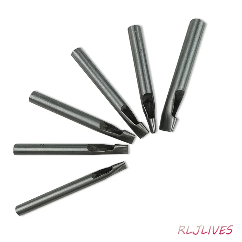 13 Sizes Oval Shape Leather Craft Puncher DIY Leather Hole Punch Maker Chisel Tool Set Belt Watch Banding Punching Tools
