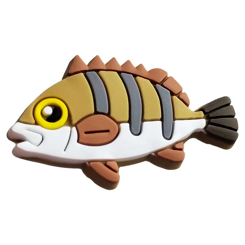 2024 PVC fish series 2pcs lot cute shoe buckle charms accessories decorations for sandals sneaker clog unisex lovers gift drop