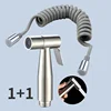 304 Hand Protable Toilet Bidet Sprayer Gun Bathroom Bidet 1.5m Stretchable Hose Stainless Steel Sprayer Set Bathroom Accessories 2
