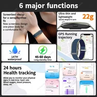 New GPS Trajectory AI Health Bracelet Heart Rate Blood Pressure HRV Monitor Call Reminder Smart Watch Sport Band Fitness Tracker - Image 2