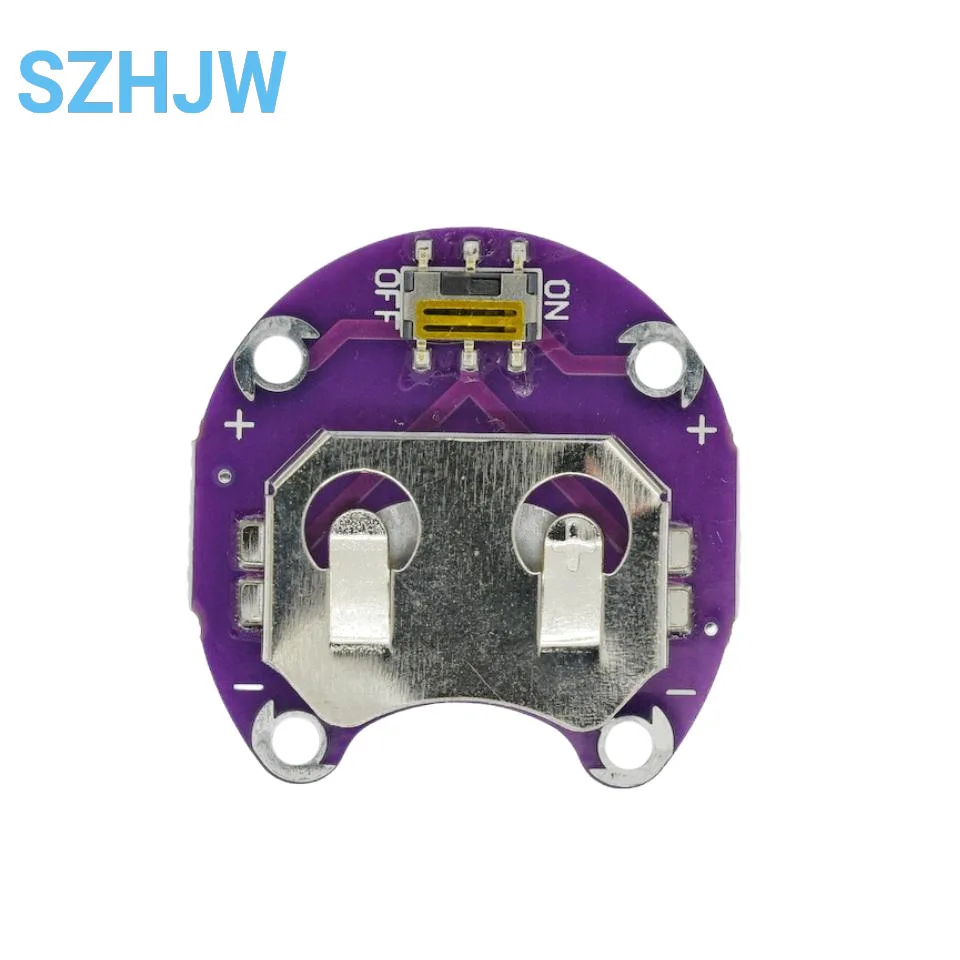 1-50PCS LilyPad CR2032 コイン電池ホルダー、オン/オフスイッチ付き、VCC/GND 出力、Arduino  ウェアラブルおよび低電力プロジェクト用 - AliExpress