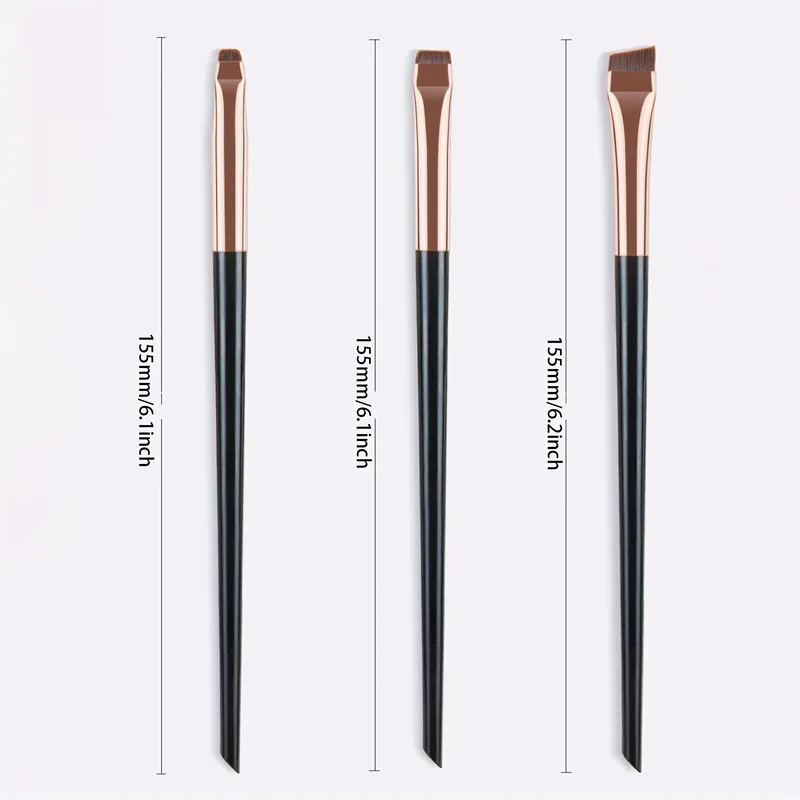 3pcs Makeup Brush Set,Blade eyeliner brush fine oblique