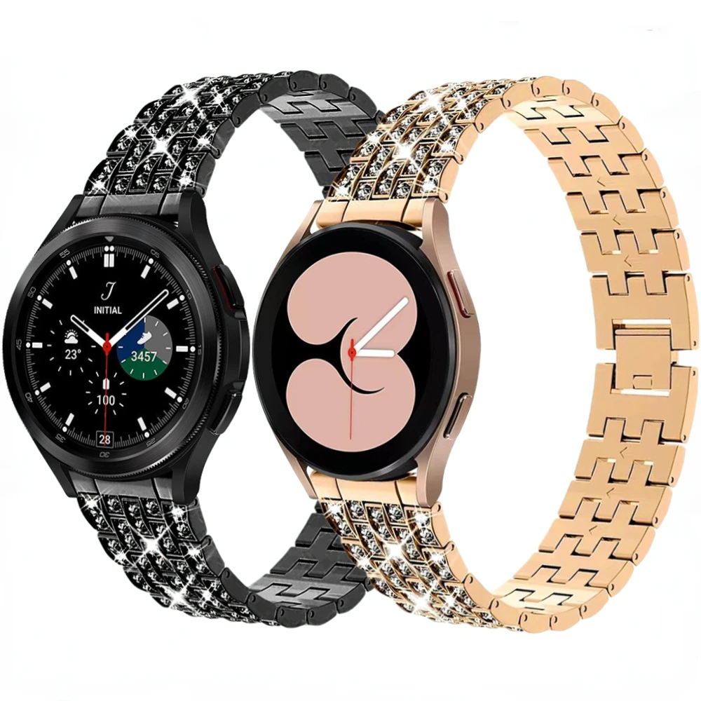

22mm 20mm Metal Diamond Strap for Samsung Galaxy Watch 3/4/4 Classic/5/Huawei Watch GT2 Women Bracelet Wristband for Amazfit GTR