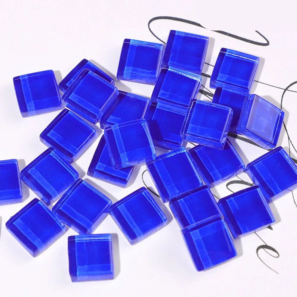 Crystal Mosaics Supplies 50pcs 1x1cm Creative Mixed Color Mosaic Pieces Crystal Multi Blend Color Option DIY Coaster Vase Cups Handmade Mosaics Supplies