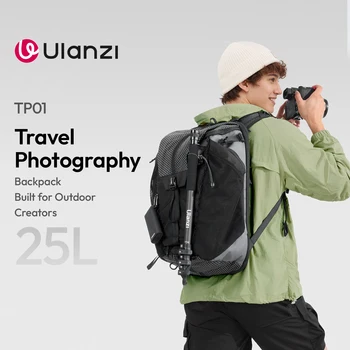 Ulanzi TP01 Travel Photography Backpack 25L Built for Outdoor Creators Adventure Casual Hiking for Action Camera Livestreaming