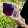 Magical Natural Uruguayan Amethyst Backbone Purple Quartz Crystal Scepter Treatment Home Demagnetization Decorative Energy Gem 3