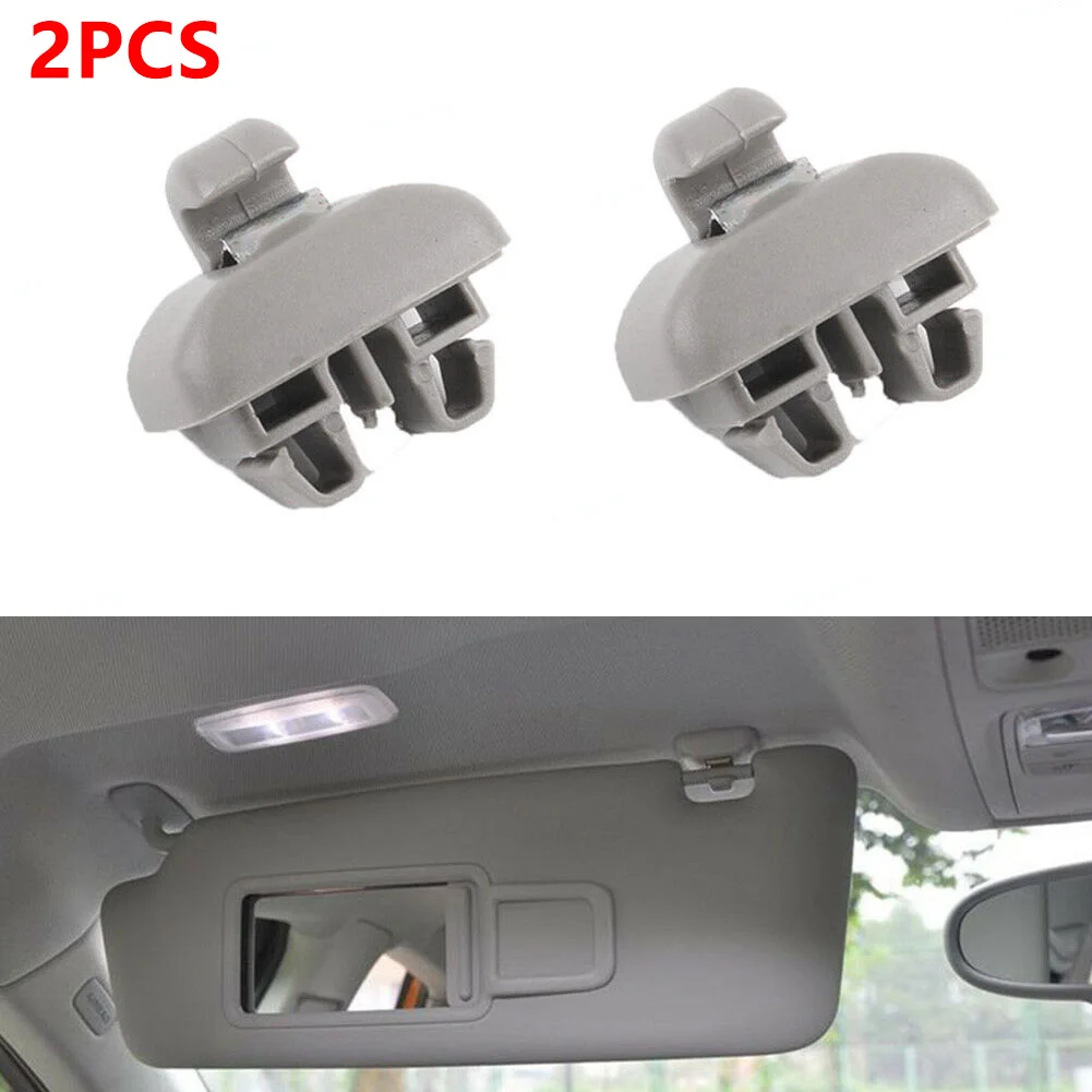 

2pcs Car Sun Visor Clip Hook Retainer Gray 4B0857562 For Aud TT A6 S6 2001-05 Interior Sun Visor Sunvisor Clips Fastener