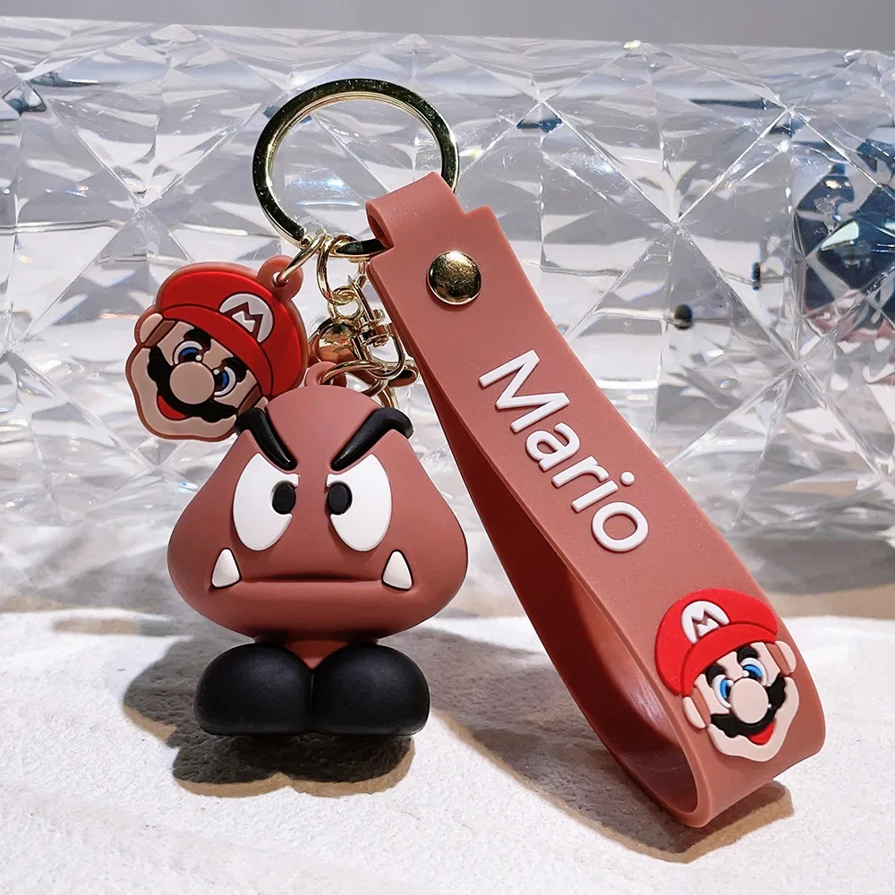 thumbnail image 1 of Llavero Super Mario de 22 estilos, Mario Bros, Luigi, Toad, Yoshi, Bowser, figura de acción, modelo de PVC, bolsa de dibujos animados, muñeco colgante, juguetes de regalo, 1 of 5