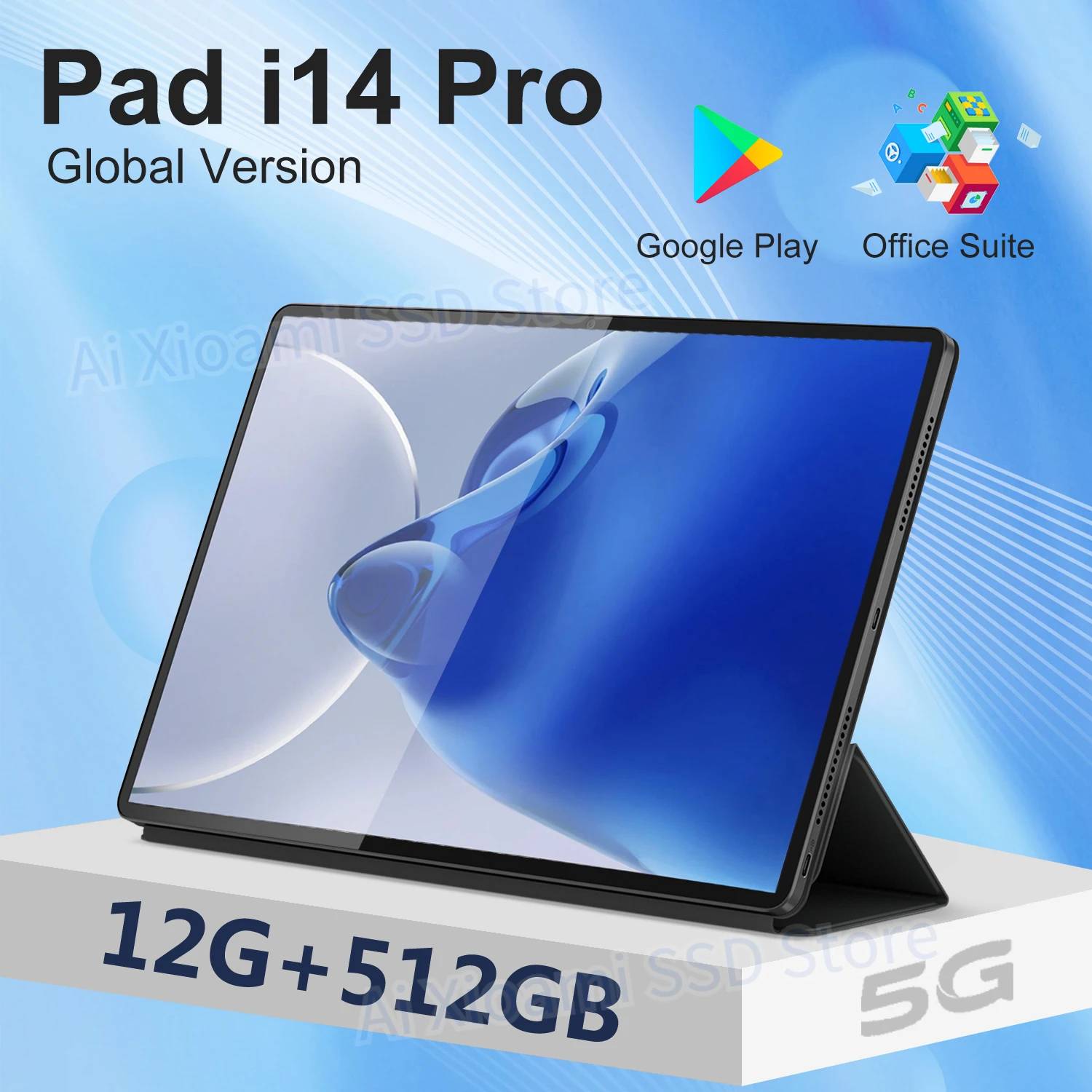 

New Android 12.0 Tablet Pad i14 Pro 10.1 Inch 12G+512GB Global Version Tablette 4G Dual SIM Card or WIFI Google Play Tablets