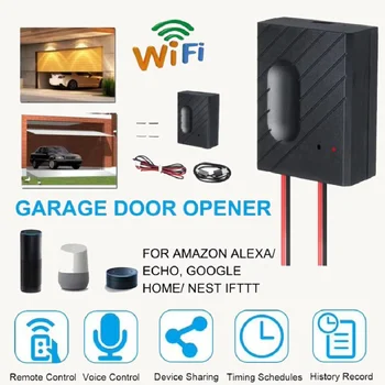 WiFi Smart Garage Door Opener Smart APP Phone Remote Opener Compatible with Alexa/Echo/Google Home/Nest IFTTT for Voice Control 1