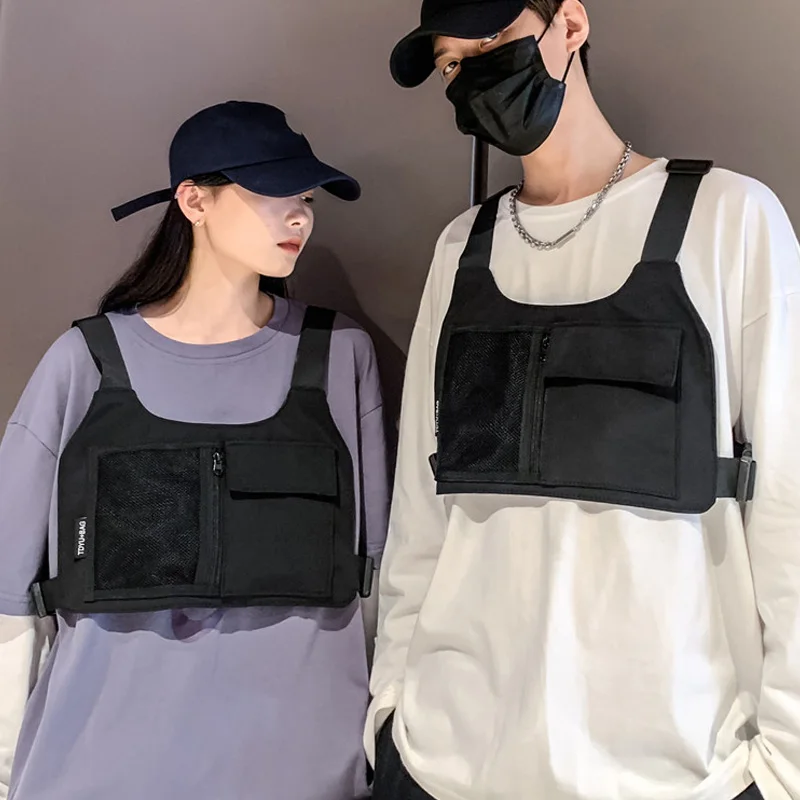 Fashion New Chest Rig Bag Functional Tactical Bags Black Bullet Hip Hop Vest Streetwear Unisex Casual Waist Pack Purse | Багаж и сумки
