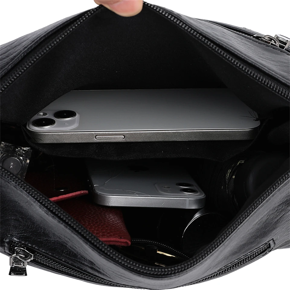 محافظ وحقائب يد فاخرة من الجلد الناعم للنساء ، حقي...