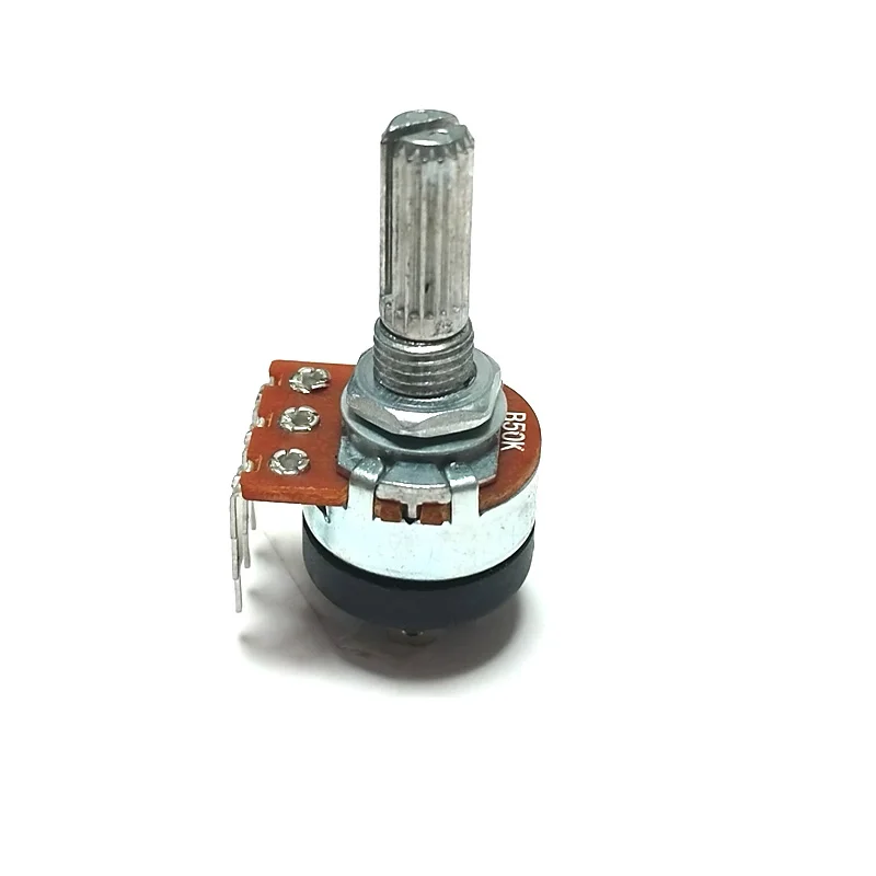 1PCS WHT148 Single Potentiometer RV16S with switch B5K B10K B50K B500K For Amplifier Audio 5k 10k 50k 500k Flower shhaft 20mm multiturn potentiometer linear potentiometer rotary potentiometer potentiometer kit trimmer potentiometer adjustable resistor potentiometer knobs electronic components