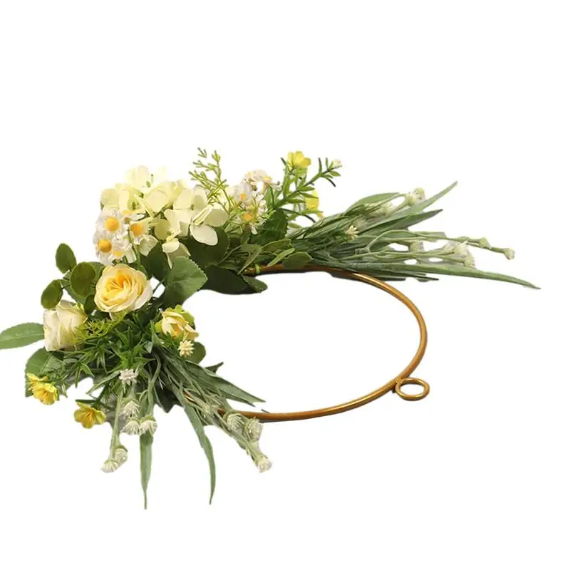 

Искусственный венок, гирлянда, цветочный обруч, венок, гирлянда, металлический обруч, украшение для свадьбы, вечеринки, дома, сада, стен, Хэллоуина, Дня благодарения