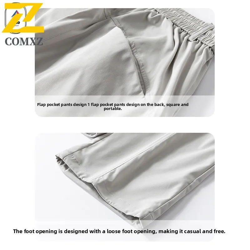 ​EIAO Men Korean Style Mountain Hiking Pants Spring Outdoor Camping Tactical Windproof  Straight Cargo Trousers Fit Casual Sport