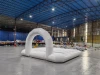 Custom White PVC Amusement Park Inflatable Bumper Car Track  Inflatable Race Track Pipe For Kids Bumper Cars 2