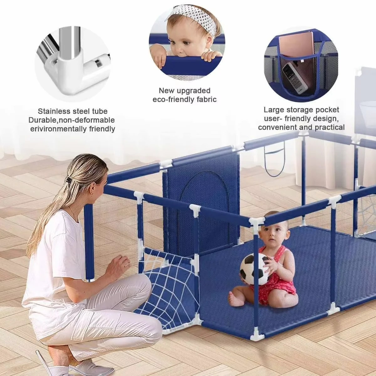 Baby Playpen Portable Outdoor Play Yard Kids Balls Pool Activity Fence Baby Games Park Newborn Activity Safety Fence