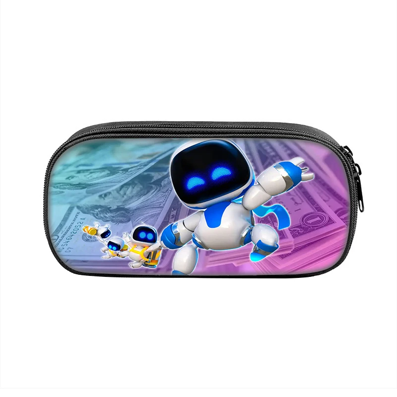 Astro Pencil Case Bot Cartoon Robert Pen Bag Kids Big Capacity Students School Cosmetic Pencilcases 5