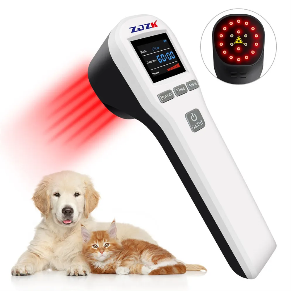 

ZJZK Infrared Light 20Diodes 808nmx4+650nmx16 Low Level Cold Physiotherapy Device for Human Pets Use LLLT Treatment for Sciatica