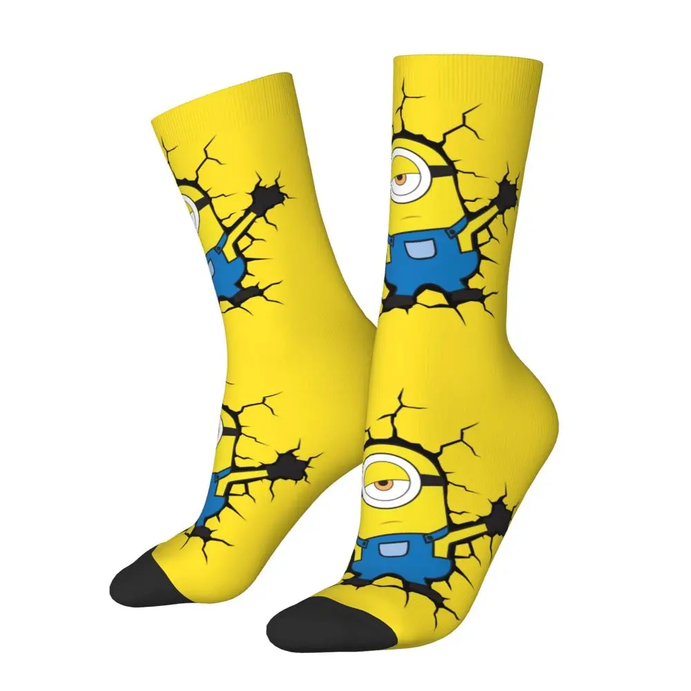 Custom Cool Print M- Minions Cartoon Socks for Women Men Stretchy Summer Autumn Winter M- Minions Bananas Crew Socks 112 Sf348dd88a89a4d82b5a548302b8cf3580