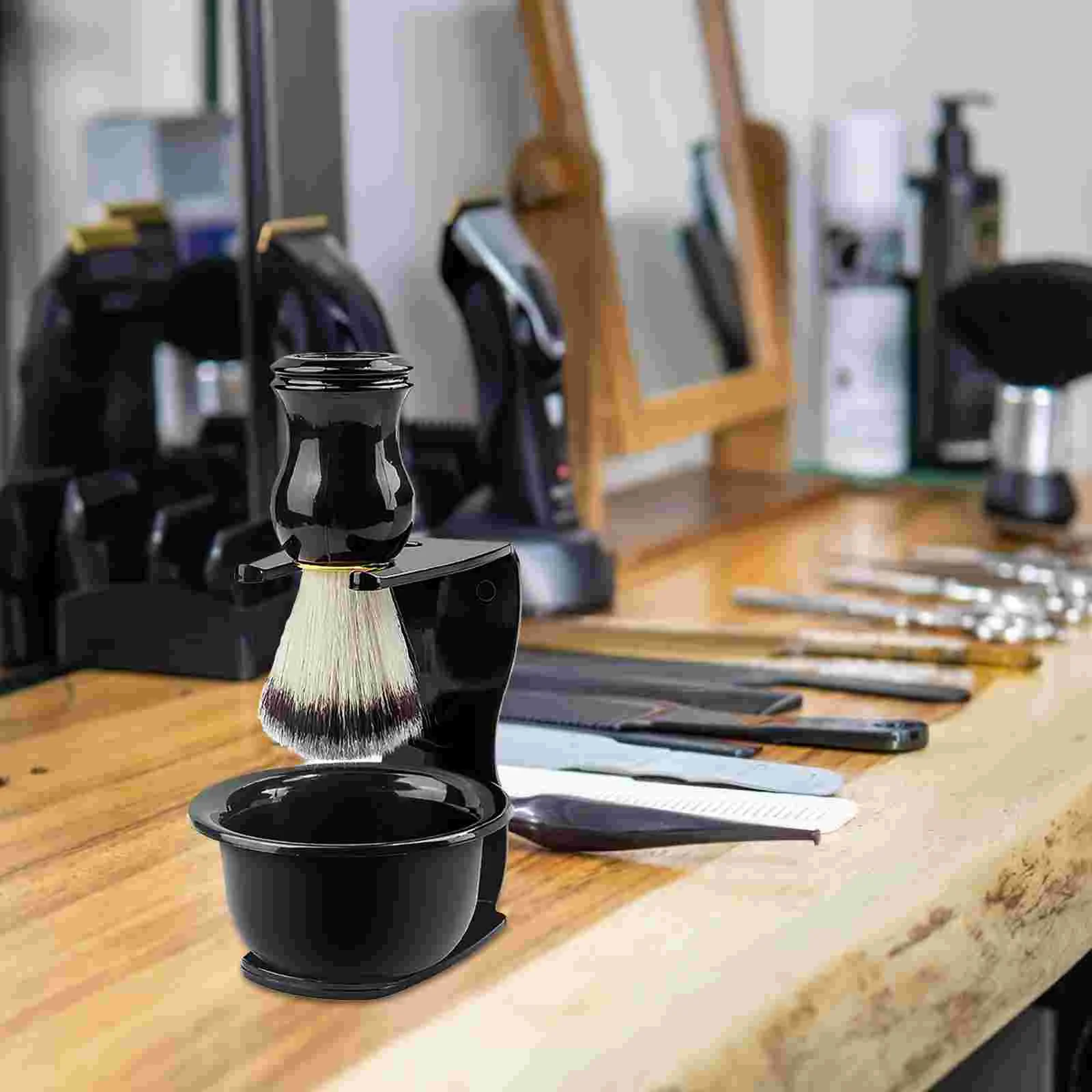 

Safety Razor Stand Razor And Brush Holder Shaving Brush Display Stand Shaving Accessory Men Black Holder Shaving Tool Stand