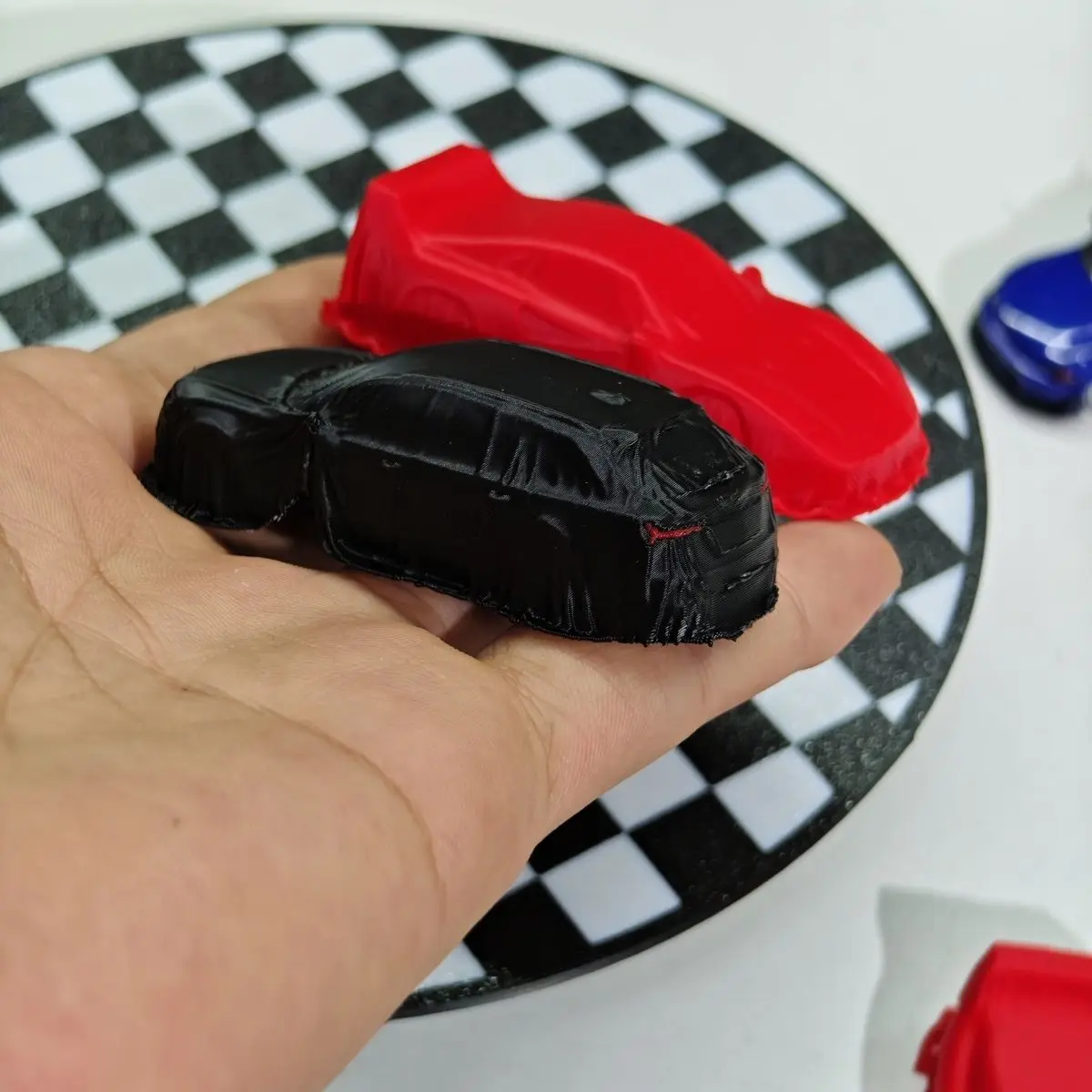 1:64 RS6 레드 테일 라이트 커버 미니어처 장면 페어링 소품 디오라마