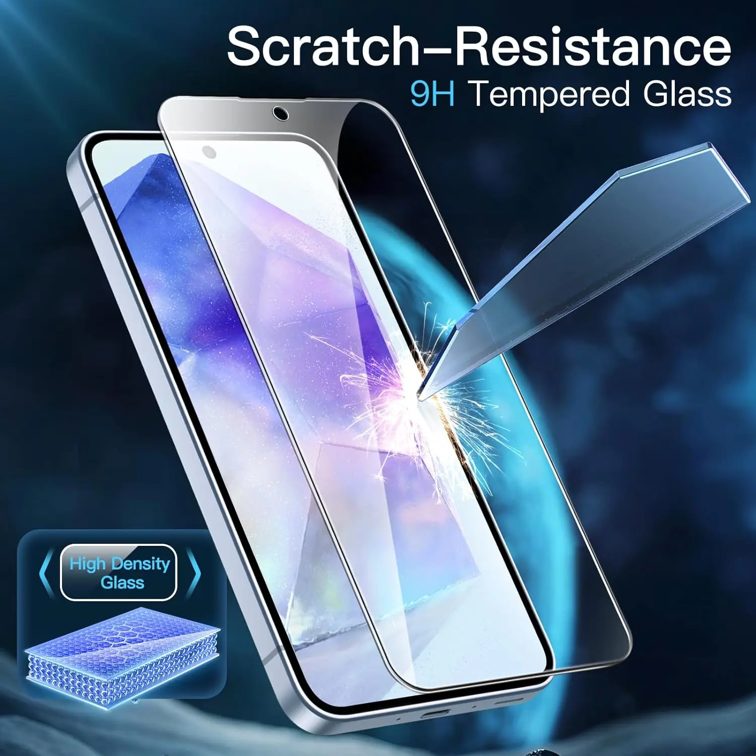 Premium 9H Tempered Glass Screen Protector - 2 or 4 Pack