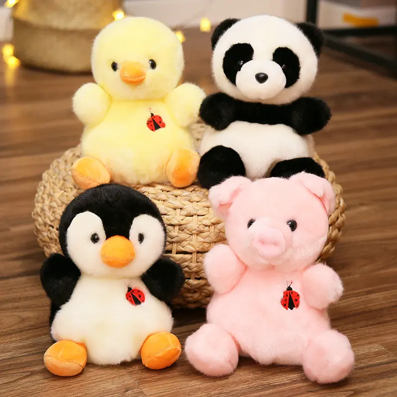 Cute Duck Panda Plush Toy Soft Stuffed Sofa Pillow Bear Cushion Animal Doll Baby Kids Chinese New Year Christmas Gift
