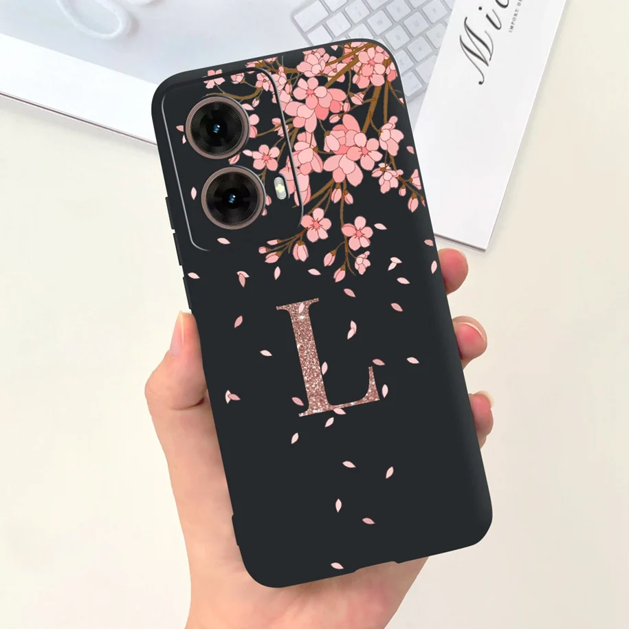 Luxury Initial Letters Soft Silicone Protective Case - Shockproof Bumper Cover