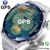 LIGE Brand GPS Smartwatch NFC ECG+PPG Bluetooth Call Waterproof Tracker Motion Bracelet Fitness Smart Watch Men Sport Watches 1