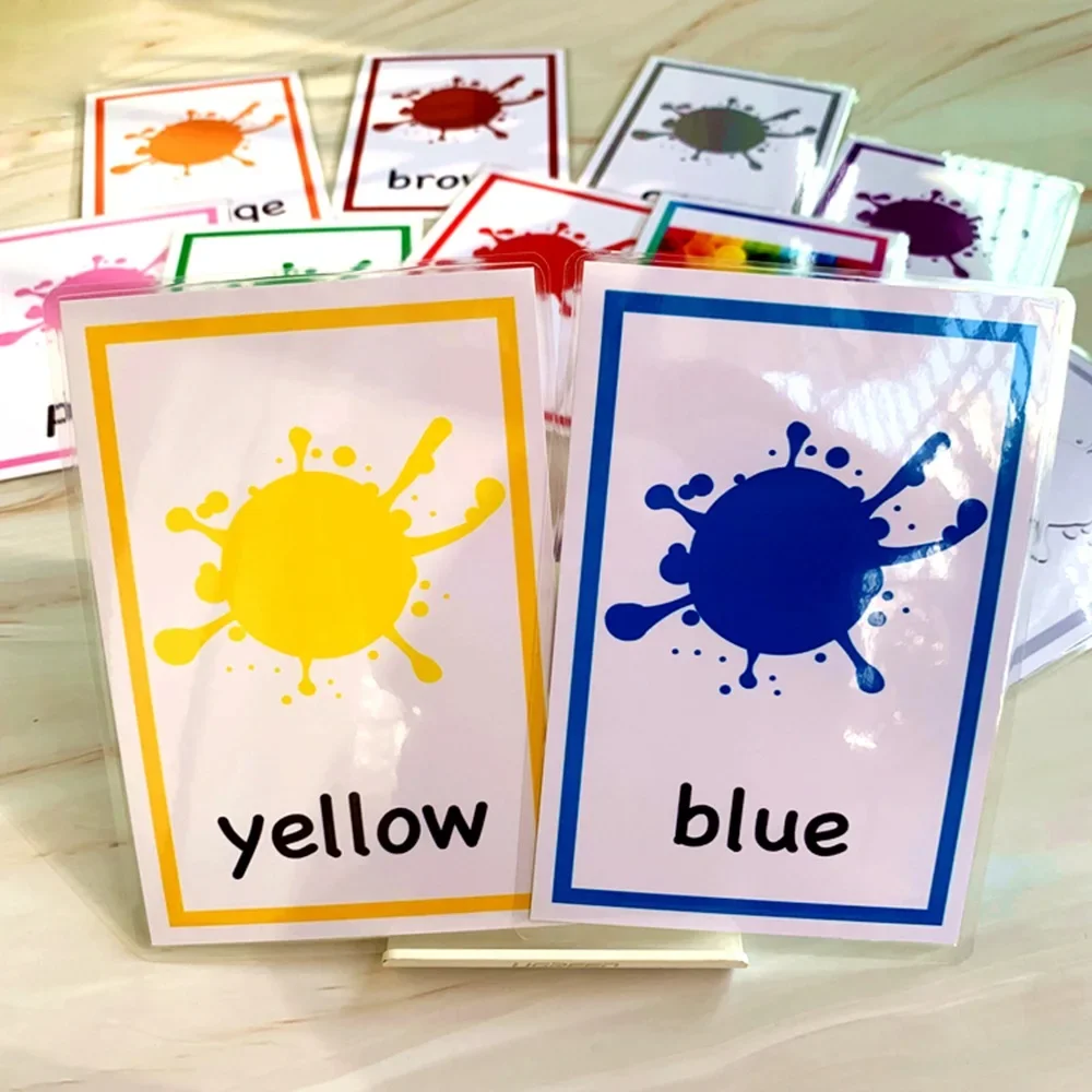 Montessori Kids English Words Learning Flashcards Early Educational Cards Classroom Supplies Kindergarten Teacher Teaching Aids 3