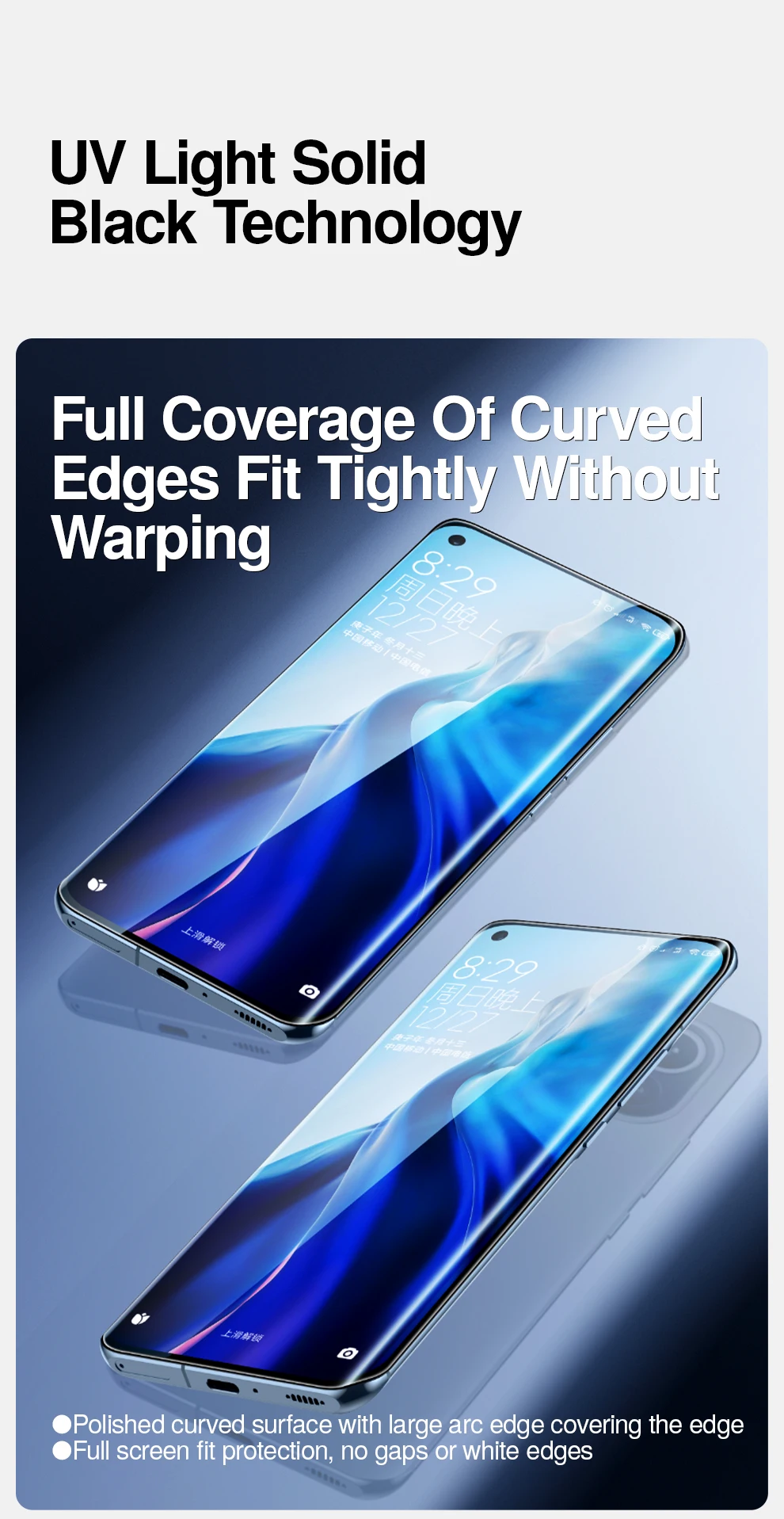 SmartDevil UV Screen Protector Flexible Photoolid Film Für Xiaomi 15 Ultra 14 Pro Gebogene Vollbild Für Xiaomi 13 Civi4 Pro 12X – Detail 3