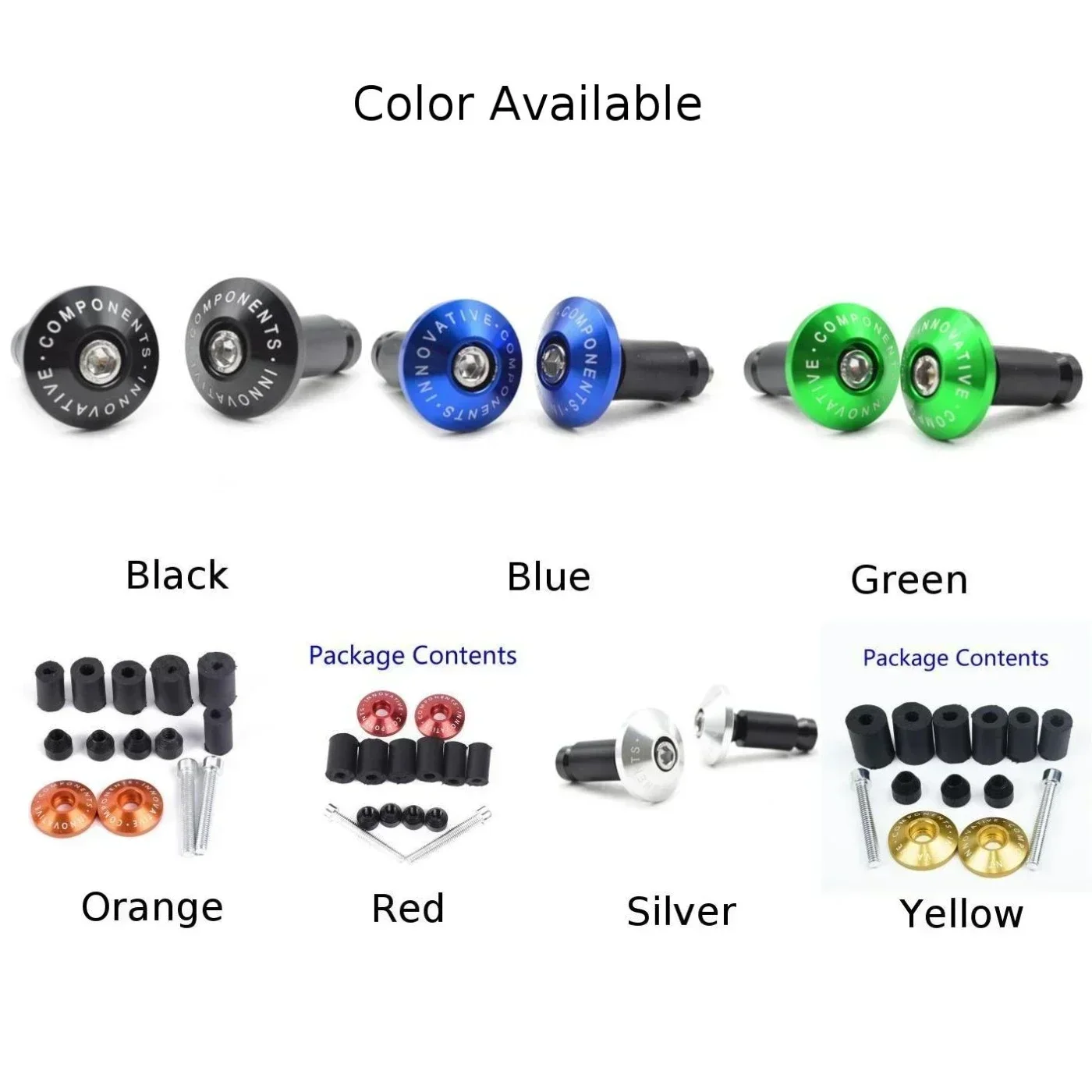 Cycling Handlebar End Plugs Grips Protection 1 Pair Aluminum Alloy Bike Bicycle Accessories bicycle handlebar grips,bicycle accessories,bike handlebar grips,bike handle grips,bicycle handlebar cap,bicycle handlebar end plugs